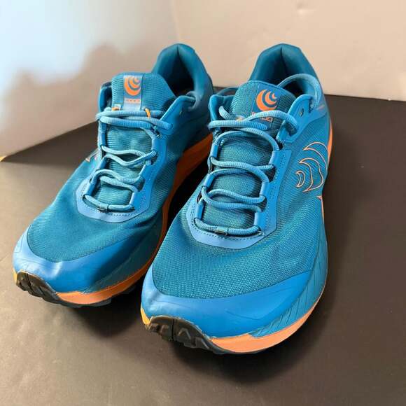 Topo Athletic MTN Racer 3 Men\'s Trail Running Shoes, Blue/Orange Size 12.5 main image 13